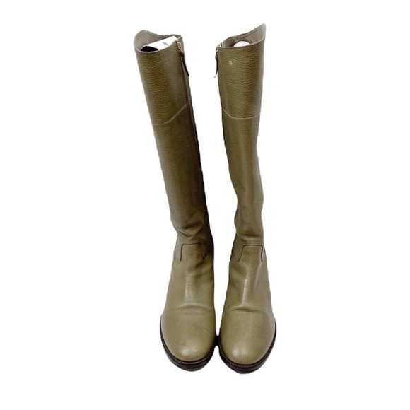 Tory Burch Junction Riding Boot Greenish Gray Low Heal - Picture 2 of 12